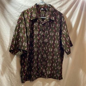 City Impact flying skulls button down